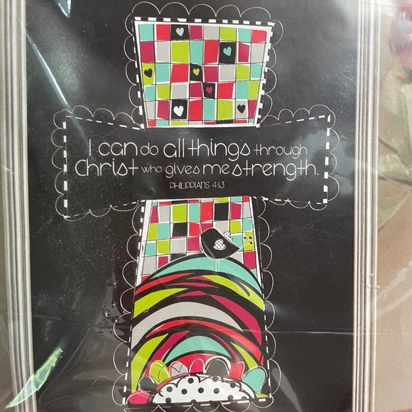 Bucilla Plaid Counted Cross Stitch Kit I Can Do All Things Through Christ New - Picture 5 of 6